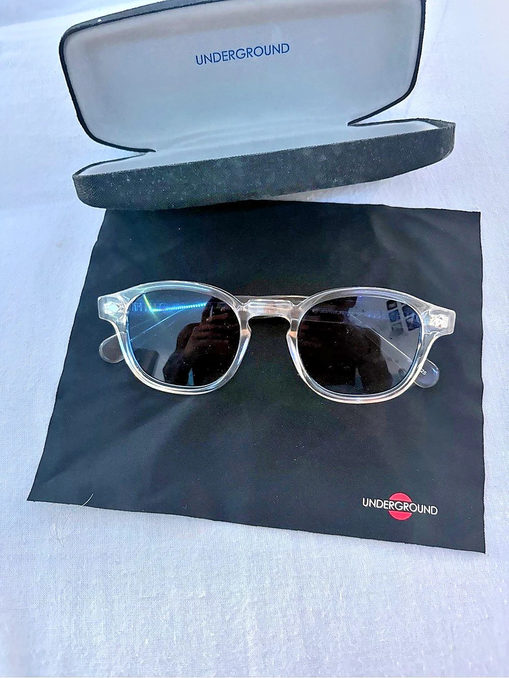 Underground JES1036 Sunglasses Clear Frame Glasses Like New